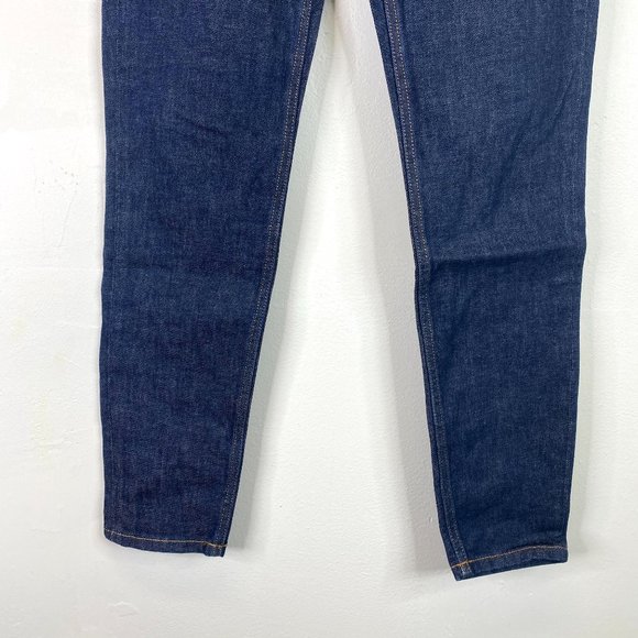 EVERLANE WOMEN DARK BLUE HIGH-RISE JEANS - Picture 4 of 7